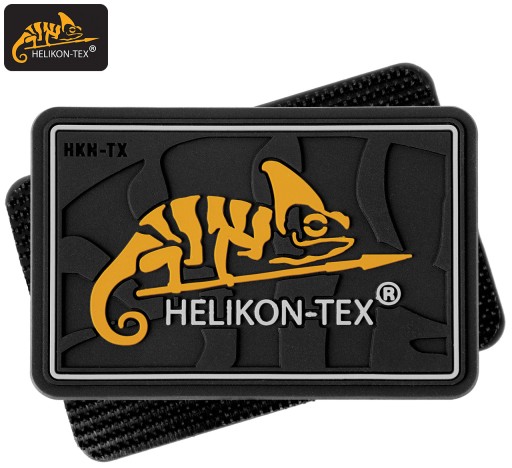 Čierna nášivka s logom Kameleon HELIKON