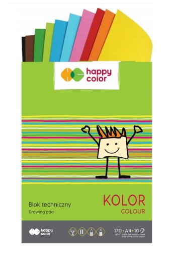 A4/10 farebný technický blok 170g Happy Color