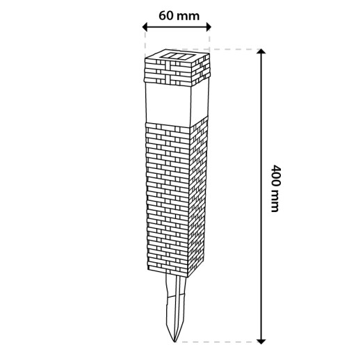 Solárna záhradná lampa LED POST Outdoor Ground Spike