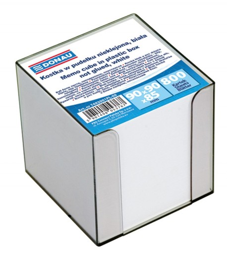 Nelepená kocka 95x95x95mm, cca 800 bielych kariet