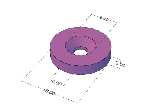 Prstencový magnet MP 16x(8x4)x3 N38