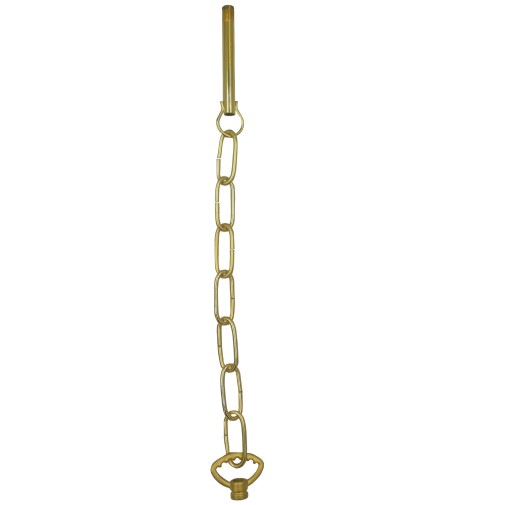Zlatá reťaz na luster 58 cm s vešiakmi