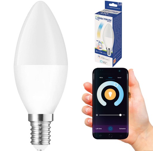 WIFI E14 SMART 5W LED žiarovka od 2700K od 6500K