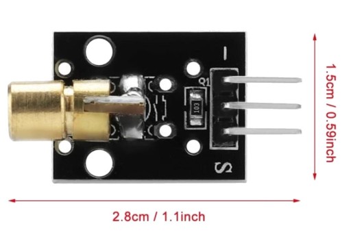 450 Laserový modul s 650nm 5mW laserovou diódou