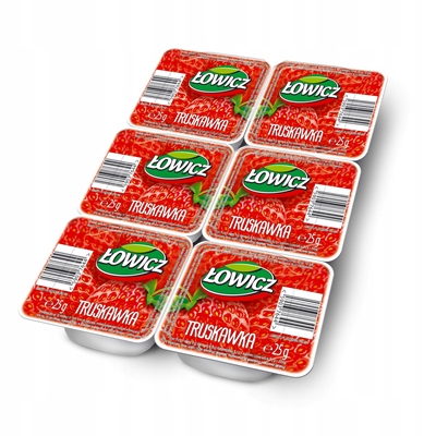ŁOWICZ Jahodový džem 6x25g 150g