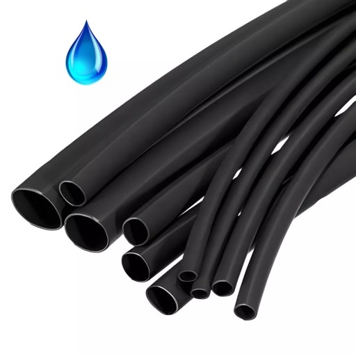 4,8 mm zmršťovacia trubica s čiernym lepidlom