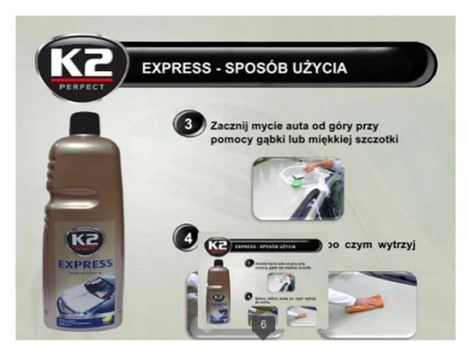 P1B36 K2 EXPRESS EFEKTÍVNY AUTOŠAMPÓN 500ml