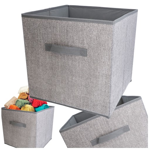ORGANIZÁTOR ŠATNÍKA textilný box 31x31x31cm na nohavice, mikiny, s rúčkou
