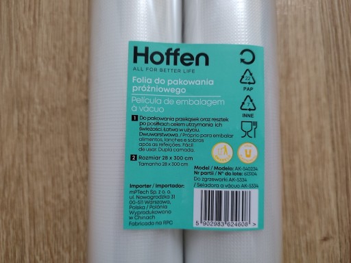 Hoffen vákuové balenie/zváracia fólia 300 cm x 28 m