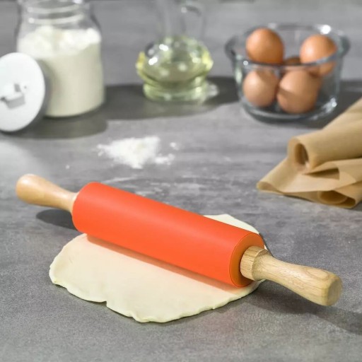 SILIKÓNOVÝ VALEC, pomarančový valček na cesto na pizzu