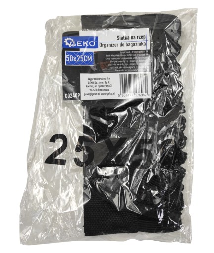 Sieťka na suchý zips - organizér do kufra 50x25cm (100)