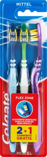 COLGATE Flex Zone zubné kefky Medium 3 ks.