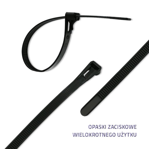 Opätovne použiteľné káblové pásky Qoltec 7,2 * 200 mm
