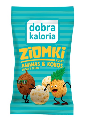 KUBARA Guľôčky Ziomki ananás - kokos 24g