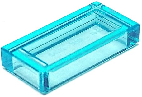 LEGO Tile 1x2 Trans Light Blue Blue VODA 4585132 3069b - 12ks