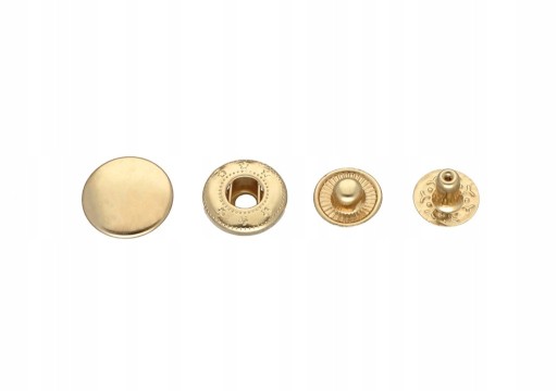 Alfa patentky, kovové patentky, 10 mm, Gold 20 sád kód #655