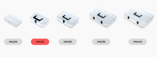 Kontajner s priehradkami a organizér kufrík KNU25
