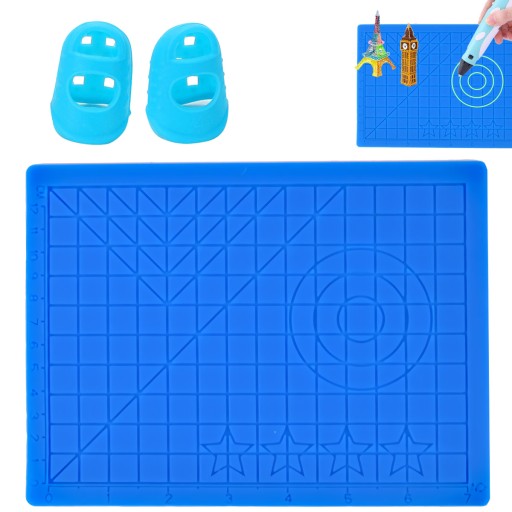 SILIKÓNOVÁ FORMA PODLOŽKA SADA ŠABLÓN PRE 3D PERO 18x18cm