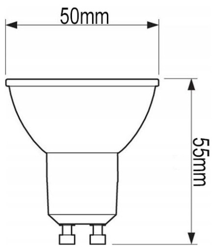 GU10 LED žiarovka 8W = 70W 720lm 3000K Teplá 120°