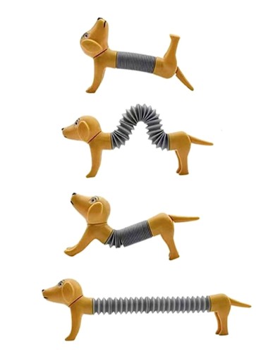 Sensory Pop Tube Spring Dog rozťahovací