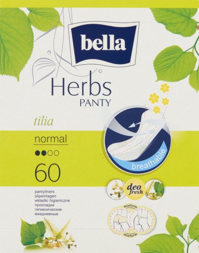 Bella Panty Herbs hygienické vložky lipové 60 ks