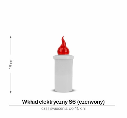 Elektrická vložka 16 cm Červená ASSU-S6