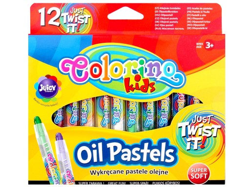 Krútené olejové pastely, 12 farieb Colorino