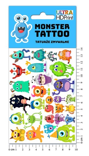 UMÝVAJÚCE DOČASNÉ TETOVANIE PRE DETI PRÍŠERKY ORIGINÁLNE VZORKY