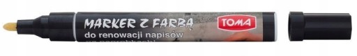 Čierny olejový značkovač na renováciu náhrobných kameňov