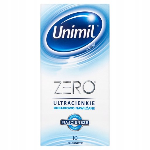 Tenké sexuálne kondómy Unimil Zero 10 ks