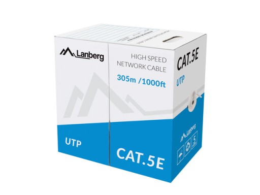 KÁBEL UTP SIEŤOVÝ KÁBEL TWISTED PAIR CAT5E CCA 20m