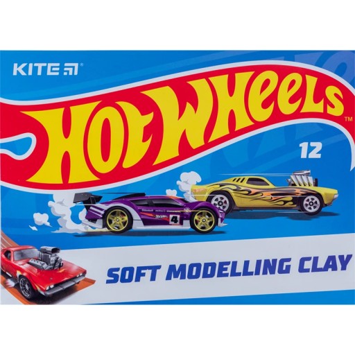 Plastelína 12 farieb pre školákov HOT WHEELS Kite