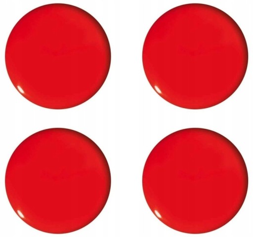 MAGNETY NA DOSKY, 4 kusy, 40mm, červený TETIS