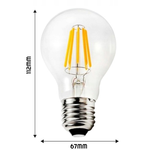 E27 Filament A60 LED žiarovka 12W Neutral 4500K