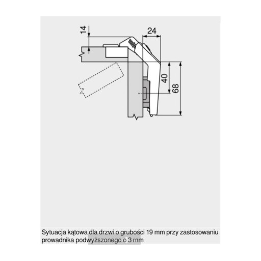 BLUM 60° závesná doplnková spona 79T8500