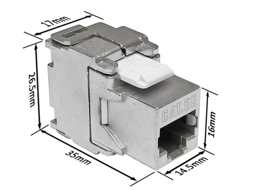 RJ45/8P8C zásuvka cat.5E STP typ obrazovky KEYSTONE beznástrojové LSA kontakty