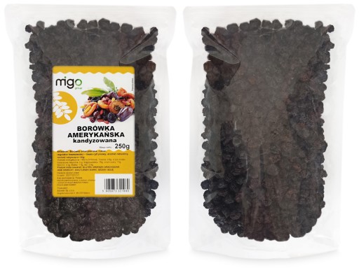 Kandizované čučoriedky - 250g - MIGOgroup
