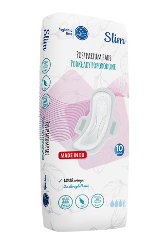 Akuku Popôrodné tenké vložky 10 ks.