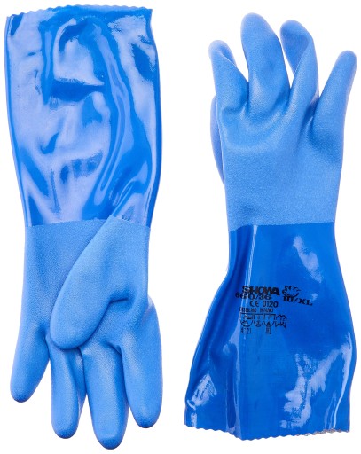 Olejovzdorné rukavice potiahnuté PVC SHOWA 660 r.11