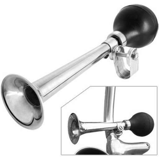 Bicykel TRUMPET klaksón na bicykel chróm, dĺžka 21 cm DUNLOP