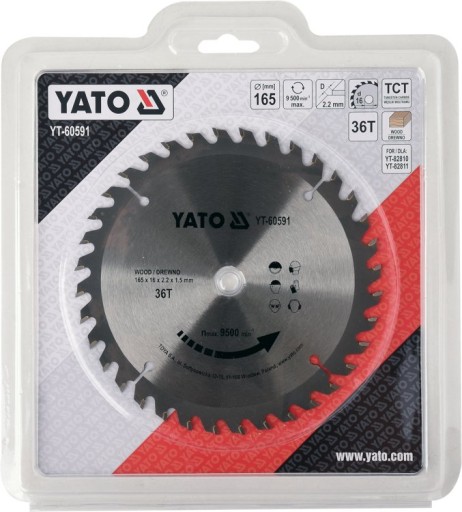 YATO WIDI WOOD SHIELD 165 x 16 mm 36T