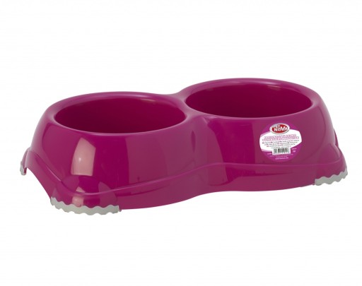 PET NOVA Miska pre psa protišmyková 2x330ml, ružová