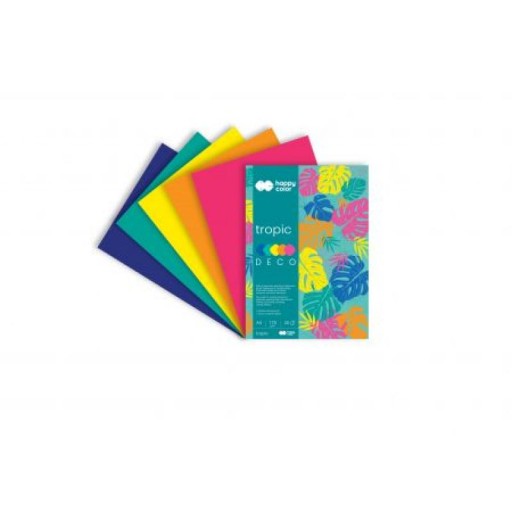 Deco Tropic blok A4 170g 20k mix HappyColor