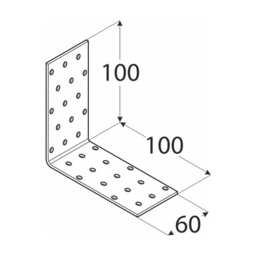 KONEKTOR MONTÁŽNY UHOL 100X100X60MM KM11 DOMAX