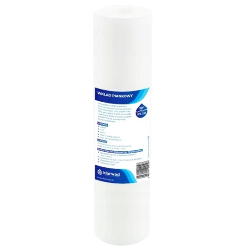 KLARWOD PS10-5 VODNÝ FILTER POLYPROPYLÉNOVÁ PENOVÁ NÁPLŇ PS5 5 MIK 10