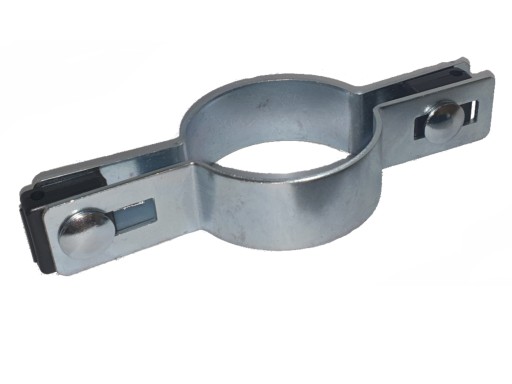 Pozinkovaná priechodná svorka pre kruhový stĺpik, Ø 60 mm, pozinkovaný panel, Ø 6 mm