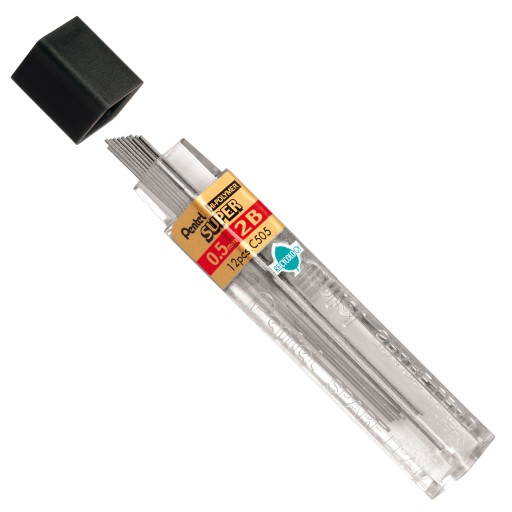 Grafitové náplne do ceruziek Pentel 0,5 mm 2B