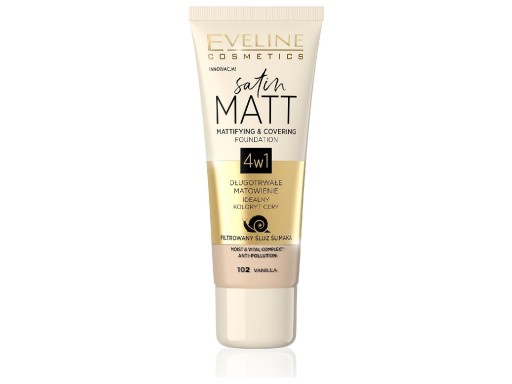 Eveline Satin Matt Foundation 4v1 102 Vanilka