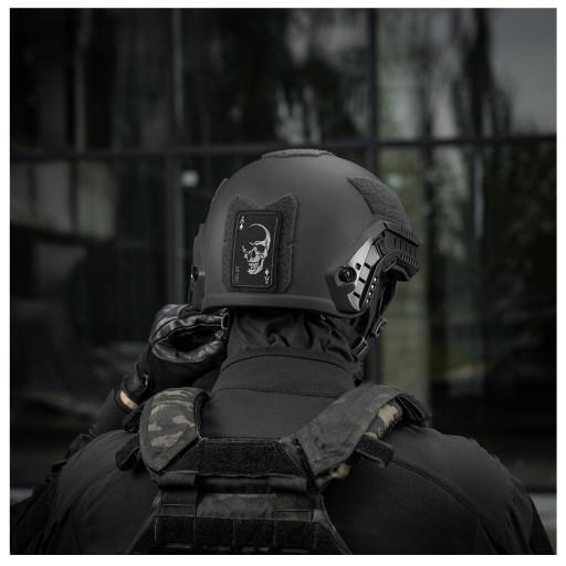 NÁPLATA FACE OF WAR SKULL AS SPADES M-TAC BLACK