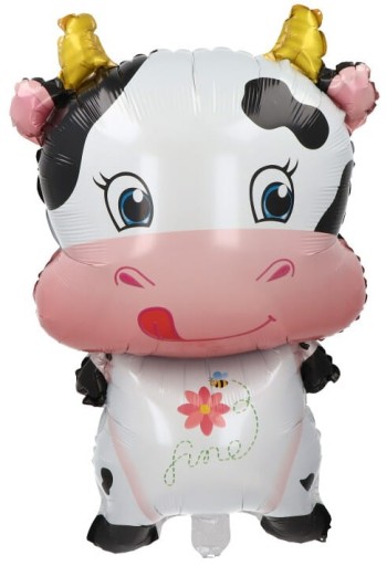Fólia Balónik Krava Krava s nášivkami 55 cm Narodeniny